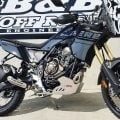Motorcycle Engine Guard – A metal engine guard designed for impact protection on off-road motorcycles.