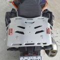 KTM 1290 luggage plate taken from the rear in a satin finish