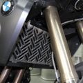 B&B Off Road radiator guard fitted to BMW F800GS adventure motorcycle