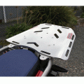 Polished B&B Maxi luggage plate fitted to a Honda CRF1000 Africa Twin