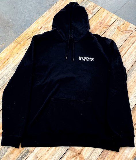 Hoody with Tough Parts Logo- Black