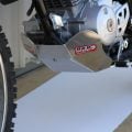 Black Kawasaki KLR650 motorcycle protection guard
