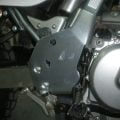B&B aluminium frame guards fitted to a Suzuki DR650