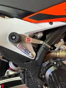 Steg Pegz motorcycle grip accessory fitted to an off-road bike