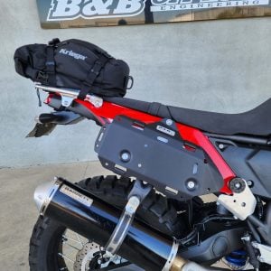 Tenere 700 Soft Bag Mounting Plates (Black) – Heavy-duty mounting plates for soft bags on Yamaha Tenere 700.