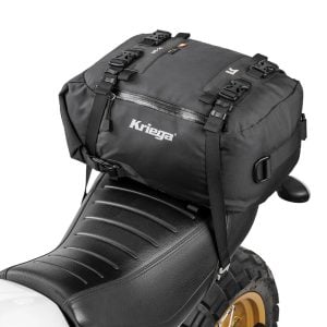 US-20 Tailpack Mounted on Rear Guard – Compact and versatile US-20 tail pack mounted on a motorcycle rear guard.